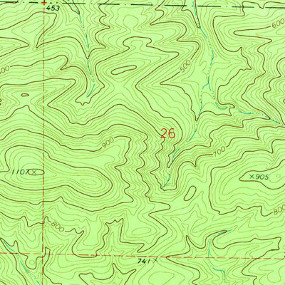 United States Geological Survey Danville Mountain, AR (1972, 24000-Scale) digital map