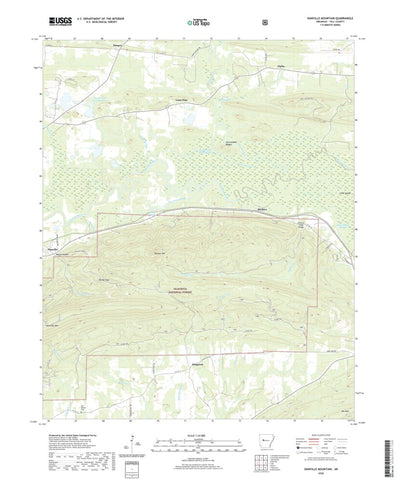 United States Geological Survey Danville Mountain, AR (2020, 24000-Scale) digital map