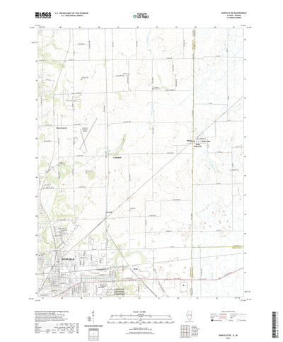 United States Geological Survey Danville NE, IL (2021, 24000-Scale) digital map