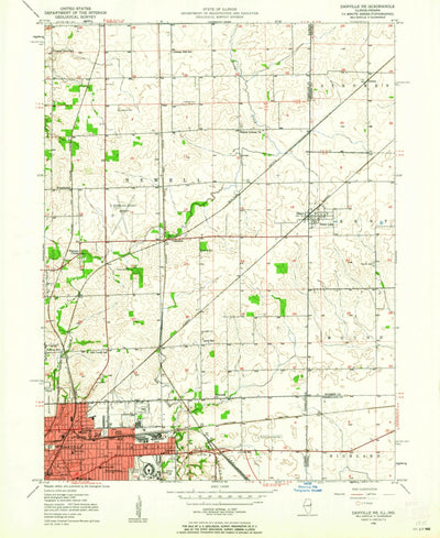 United States Geological Survey Danville NE, IL-IN (1950, 24000-Scale) digital map