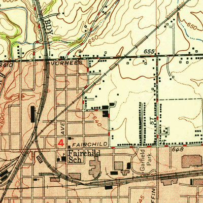 United States Geological Survey Danville NE, IL-IN (1951, 24000-Scale) digital map