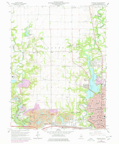United States Geological Survey Danville NW, IL (1966, 24000-Scale) digital map
