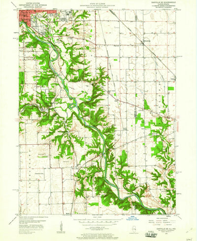 United States Geological Survey Danville SE, IL-IN (1950, 24000-Scale) digital map
