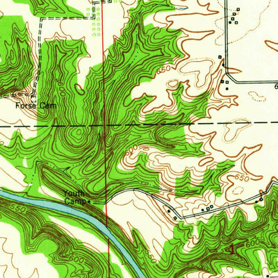 United States Geological Survey Danville SE, IL-IN (1950, 24000-Scale) digital map