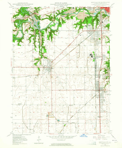 United States Geological Survey Danville SW, IL (1949, 24000-Scale) digital map