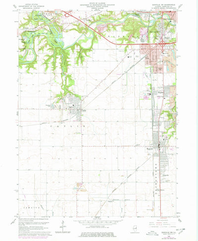 United States Geological Survey Danville SW, IL (1966, 24000-Scale) digital map
