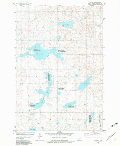 United States Geological Survey Danzig, ND (1982, 24000-Scale) digital map
