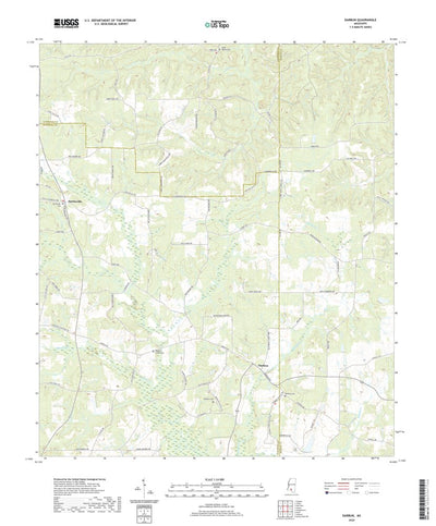 United States Geological Survey Darbun, MS (2020, 24000-Scale) digital map