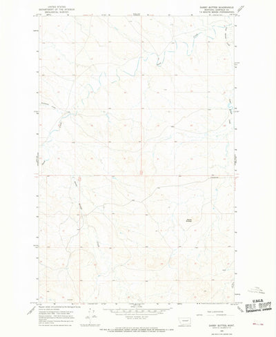 United States Geological Survey Darby Buttes, MT (1965, 24000-Scale) digital map