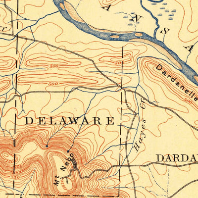 United States Geological Survey Dardanelle, AR (1890, 125000-Scale) digital map