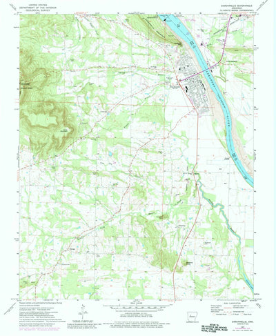 United States Geological Survey Dardanelle, AR (1972, 24000-Scale) digital map
