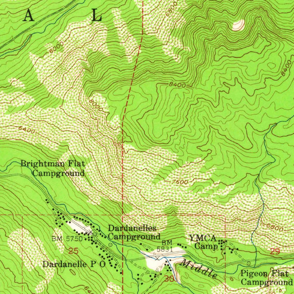 Dat Cone Map Dardanelles Cone, CA (1956, 62500-Scale) Map by United States ...