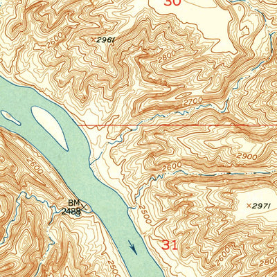 United States Geological Survey Dark Butte, MT (1954, 24000-Scale) digital map