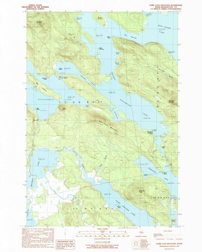 United States Geological Survey Dark Cove Mountain, ME (1990, 24000-Scale) digital map
