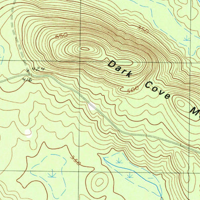 United States Geological Survey Dark Cove Mountain, ME (1990, 24000-Scale) digital map