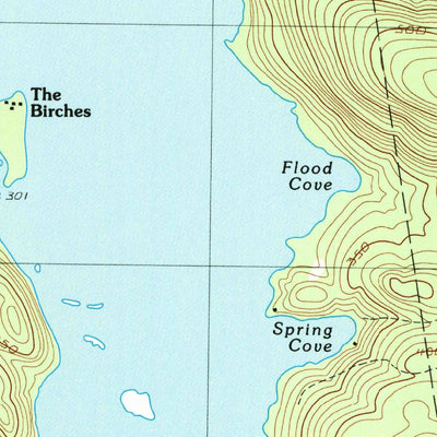 United States Geological Survey Dark Cove Mountain, ME (1990, 24000-Scale) digital map
