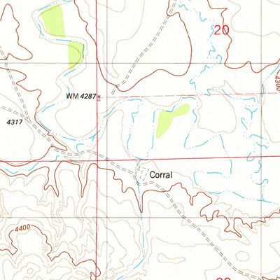 United States Geological Survey Darlington Draw West, WY (1982, 24000-Scale) digital map