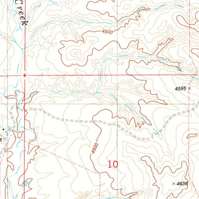 United States Geological Survey Darlington Draw West, WY (1982, 24000-Scale) digital map