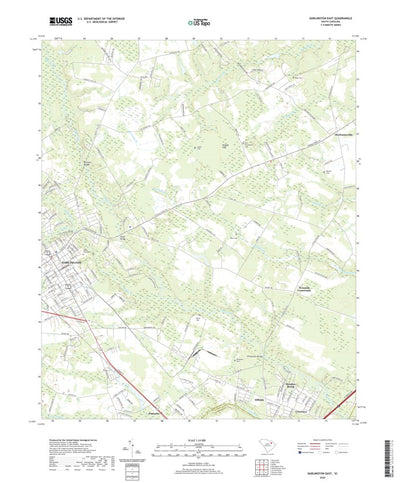 United States Geological Survey Darlington East, SC (2020, 24000-Scale) digital map