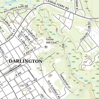 United States Geological Survey Darlington East, SC (2020, 24000-Scale) digital map