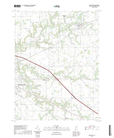 United States Geological Survey Darlington, IN (2022, 24000-Scale) digital map