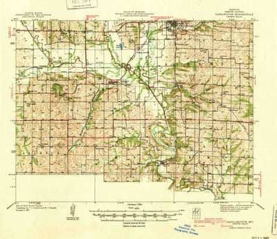 United States Geological Survey Darlington, MO (1940, 62500-Scale) digital map