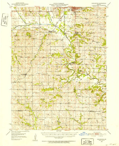 United States Geological Survey Darlington, MO (1950, 62500-Scale) digital map