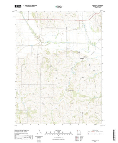 United States Geological Survey Darlington, MO (2021, 24000-Scale) digital map