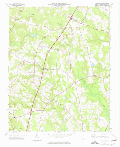 United States Geological Survey Darlington, NC (1974, 24000-Scale) digital map