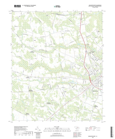 United States Geological Survey Darlington West, SC (2020, 24000-Scale) digital map