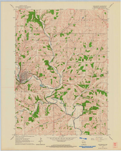 United States Geological Survey Darlington, WI (1962, 24000-Scale) digital map