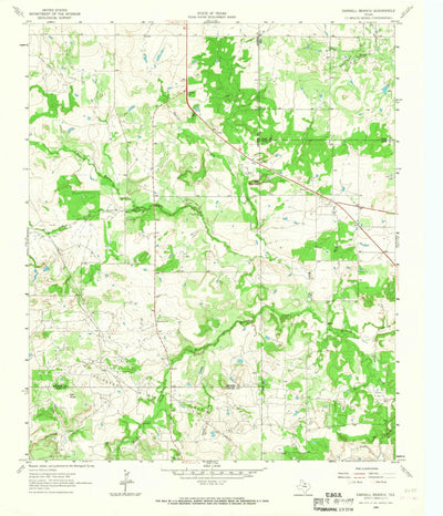 United States Geological Survey Darnell Branch, TX (1964, 24000-Scale) digital map