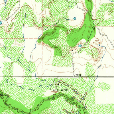 United States Geological Survey Darnell Branch, TX (1964, 24000-Scale) digital map