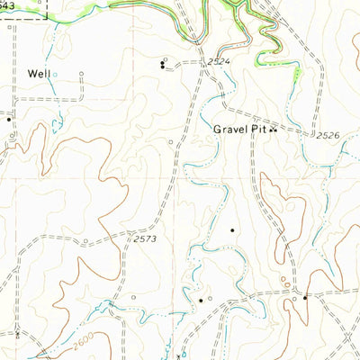 United States Geological Survey Darrouzett, TX-OK (1972, 24000-Scale) digital map