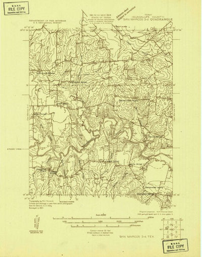 United States Geological Survey Darst Creek, TX (1924, 48000-Scale) digital map