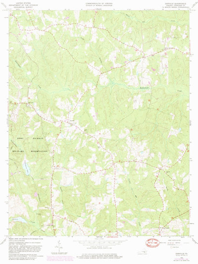 United States Geological Survey Darvills, VA (1964, 24000-Scale) digital map