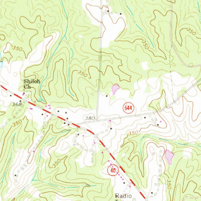 United States Geological Survey Darvills, VA (1964, 24000-Scale) digital map