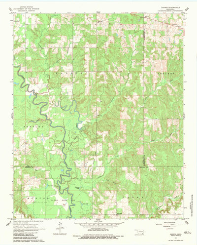 United States Geological Survey Darwin, OK (1961, 24000-Scale) digital map