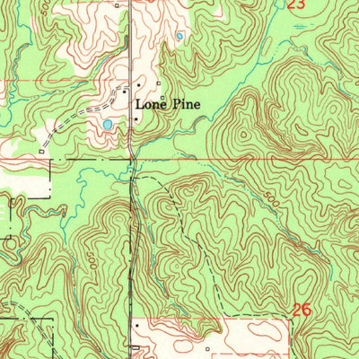 United States Geological Survey Darwin, OK (1961, 24000-Scale) digital map
