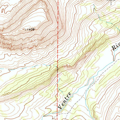 United States Geological Survey Darwin Peak, WY (1967, 24000-Scale) digital map