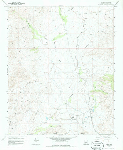 United States Geological Survey Date, AZ (1969, 24000-Scale) digital map