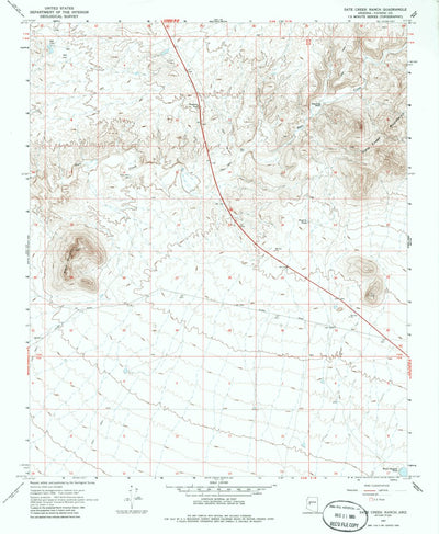 United States Geological Survey Date Creek Ranch, AZ (1967, 24000-Scale) digital map