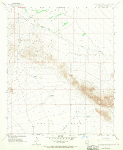 United States Geological Survey Date Creek Ranch SW, AZ (1967, 24000-Scale) digital map