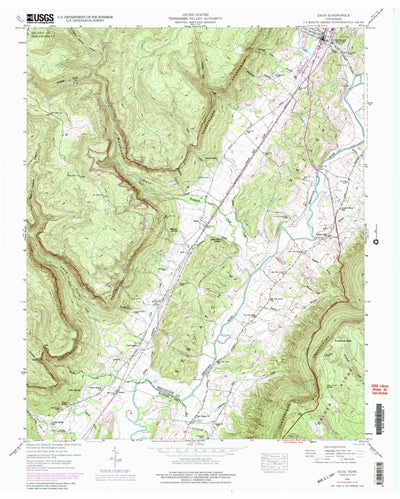 United States Geological Survey Daus, TN (1946, 24000-Scale) digital map