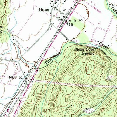 United States Geological Survey Daus, TN (1946, 24000-Scale) digital map