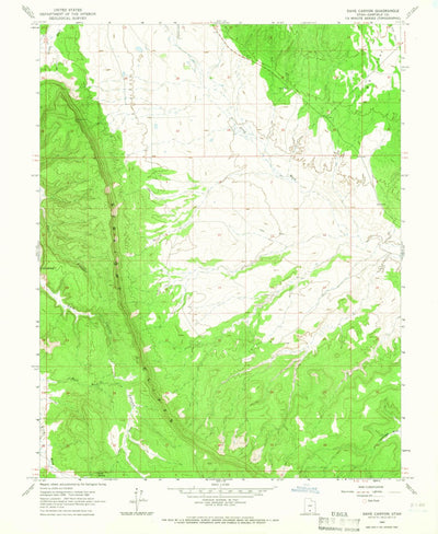 United States Geological Survey Dave Canyon, UT (1964, 24000-Scale) digital map