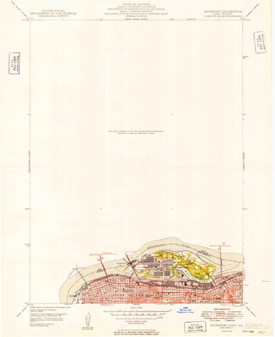 United States Geological Survey Davenport East, IA-IL (1949, 24000-Scale) digital map