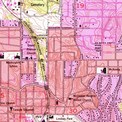 United States Geological Survey Davenport East, IA-IL (1953, 24000-Scale) digital map