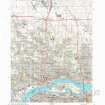 United States Geological Survey Davenport East, IA-IL (1993, 24000-Scale) digital map