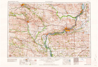 United States Geological Survey Davenport, IA-IL (1962, 250000-Scale) digital map